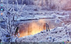 白色唯美雪景Win7主題