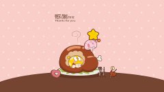 卡通蘑菇點(diǎn)點(diǎn)感恩節(jié)桌面壁紙