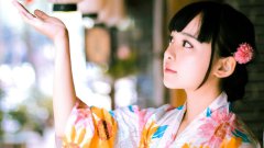 可愛(ài)日和服少女圖片壁紙