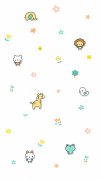 韓系小可愛卡通平鋪手機壁紙