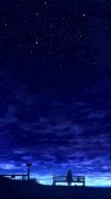 唯美動(dòng)漫星空?qǐng)鼍笆謾C(jī)壁紙