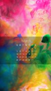 創(chuàng)意設(shè)計(jì)酷炫3月日歷壁紙