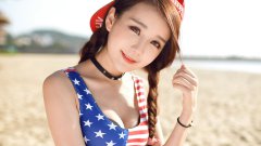 俏麗美眉小九Vin寫(xiě)真壁紙