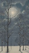 冰天雪地冬季插畫手機(jī)壁紙