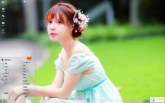 甜美可愛(ài)美女Win7主題