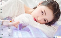 清新文靜美女Win7主題