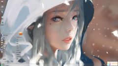 手繪漫畫美女Win7主題