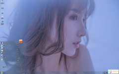 白色朦朧美女Win7主題