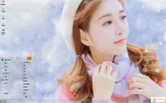 清新夢幻美女Win7主題