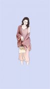 單色系背景時尚女性電腦壁紙