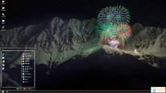 雪山煙花風(fēng)景XP主題