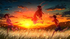 螢火蟲之夏浪漫情侶動漫壁紙